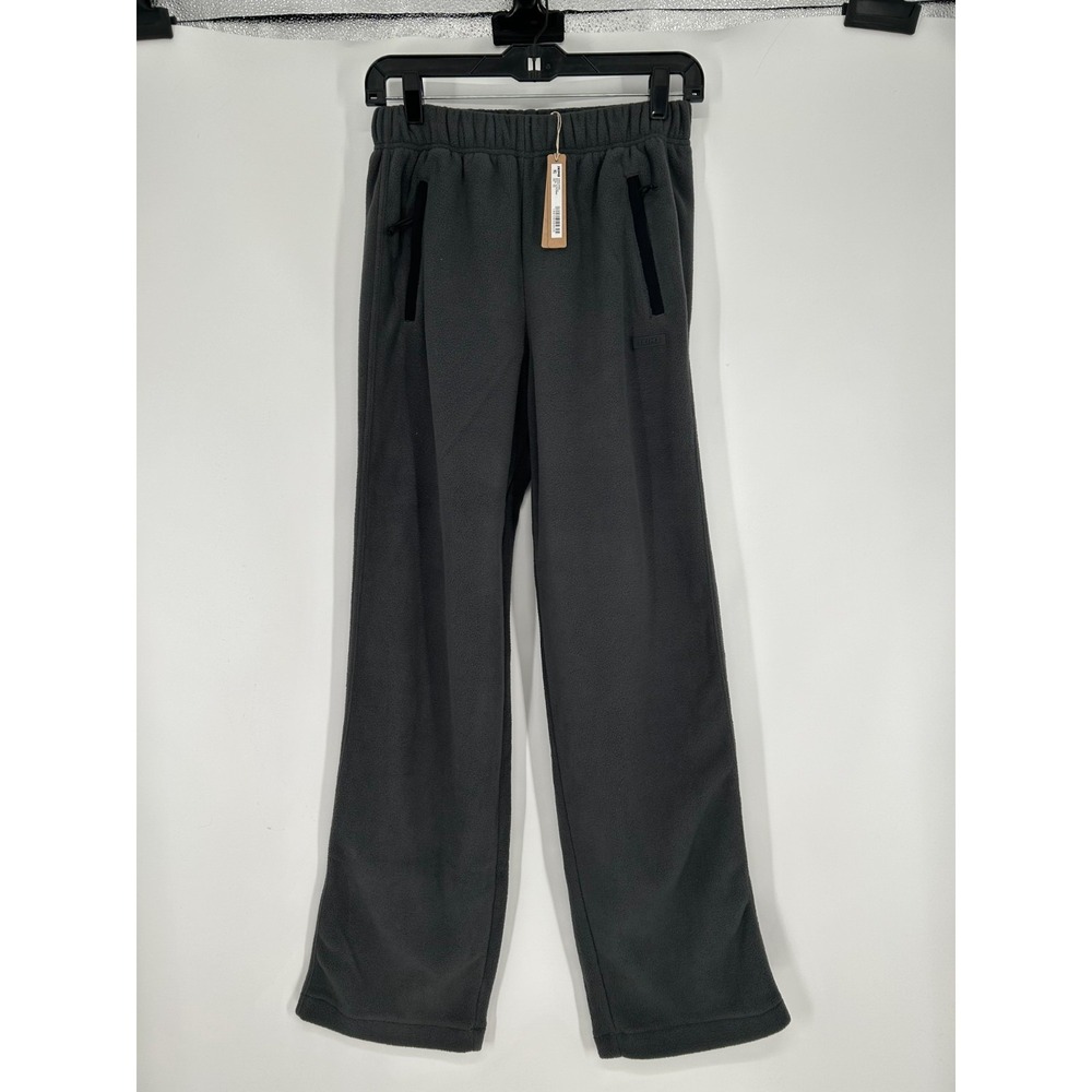 SKIMS Fleece Lounge‎ Straight Leg Pants Womens Size 2XS Ash Grey Baggy Wide Leg